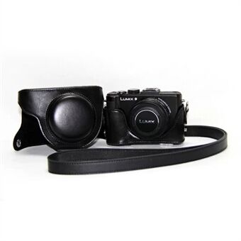 Suojaava nahkainen kameralaukku olkahihnalla Panasonic LX7 / LX5 / LX3 malleille