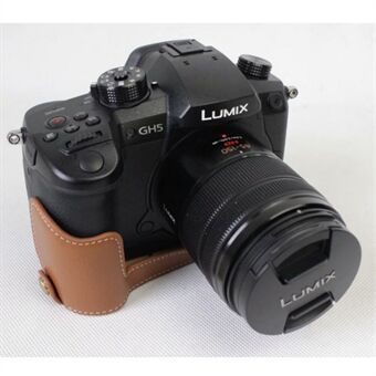 Aidosta nahasta valmistettu puolikamerakotelon suojakotelo Panasonic DMC-GH5GK / GH5 -kameralle