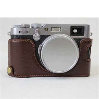 Aitoa nahkaa oleva puolikameran suojalaukku Fujifilm X100F:lle