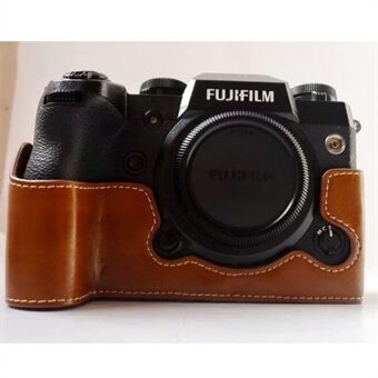 PU-nahkainen puolipohjainen kameran suojakotelo Fujifilm X-H1:lle