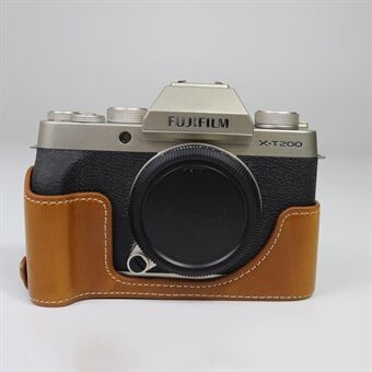 PU-nahkakameran puolisuojuskotelo Fujifilm Fuji X-T200 / XT200