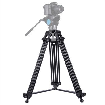 PULUZ PU3003 Professional Heavy Duty -videokamera alumiiniseoksesta valmistettu kolmijalka DSLR-/digitaalikameroihin - musta