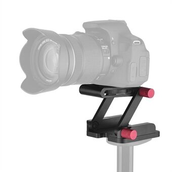 Joustava Z-tyyppinen kallistuspää Head Head valmistettu kameran kiinnike Canon Nikon Sony DSLR-kameran vakain 1/4 tuuman ruuvin taitettavalla Quick pidikkeellä