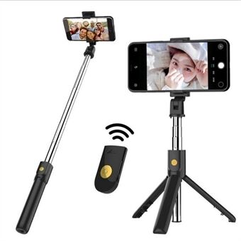 2-in-1 Selfie Stick -jalusta langaton kaukolaukaisin Matkapuhelimen Stand ja pidike selfien suoratoistoon Videot Valokuvat Matkailu