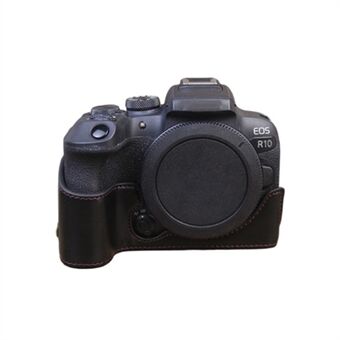 Canon EOS R10 PU Nahkainen Scratch kameran pohjakansi Suuri aukeava muotoilu Suojaava puolirunkokotelo