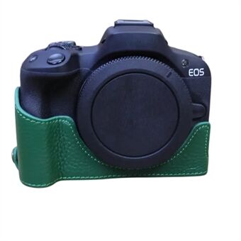 Canon EOS R50 / R100 Scratch aitoa nahkaa kameran alasuojus Suuri aukeava design puolirunkokotelo