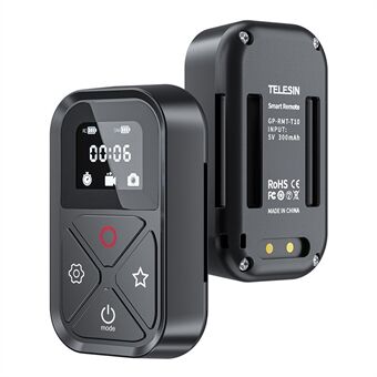 TELESIN GP-RMT-T10 T10 80m WiFi Bluetooth-kaukosäädin näytöllä GoPro Hero 10/9/8/Maxille