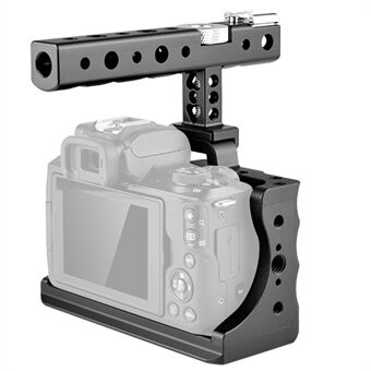 YELANGU C14 Canon M50 -kameran kanin häkkikehykselle kahvalla alumiiniseoksesta valmistettu kameran videohäkkisarja