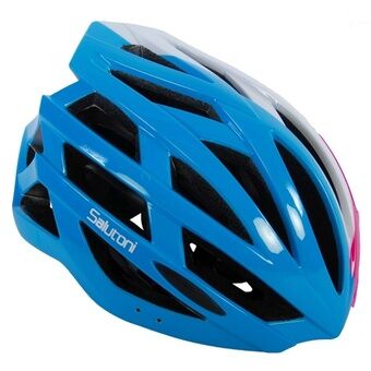 Naisten pyöräilykypärä sininen / valkoinen / pinkki 58-61 cm