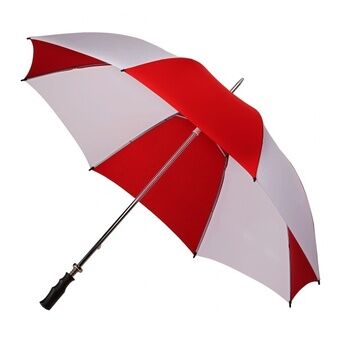 Sateenvarjo käsi, joka avautuu 120 cm valkoinen / punainen