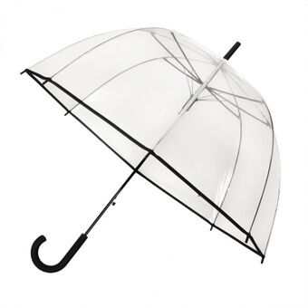 Dome -sateenvarjo 85 cm teräs / lasikuitu läpinäkyvä