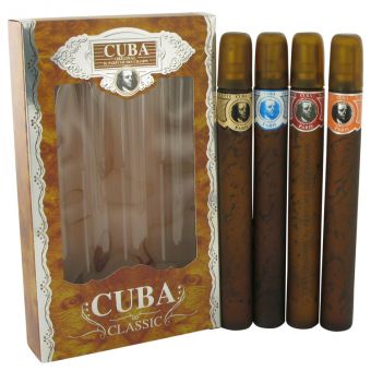 Cuba Gold by Fragluxe - Lahjasetti - Cuba Fragluxe sisältää kaikki neljä 1,15 oz: n suihketta, Cuba punaista, Cuba sinistä, Cuba Kultaa ja Cuba oranssia - miehille